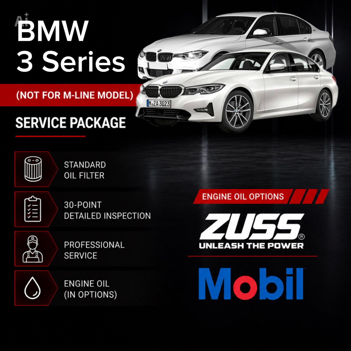 BMW 3 Series Engine Oil Service Package - Include Oil Filter & Labour Fee