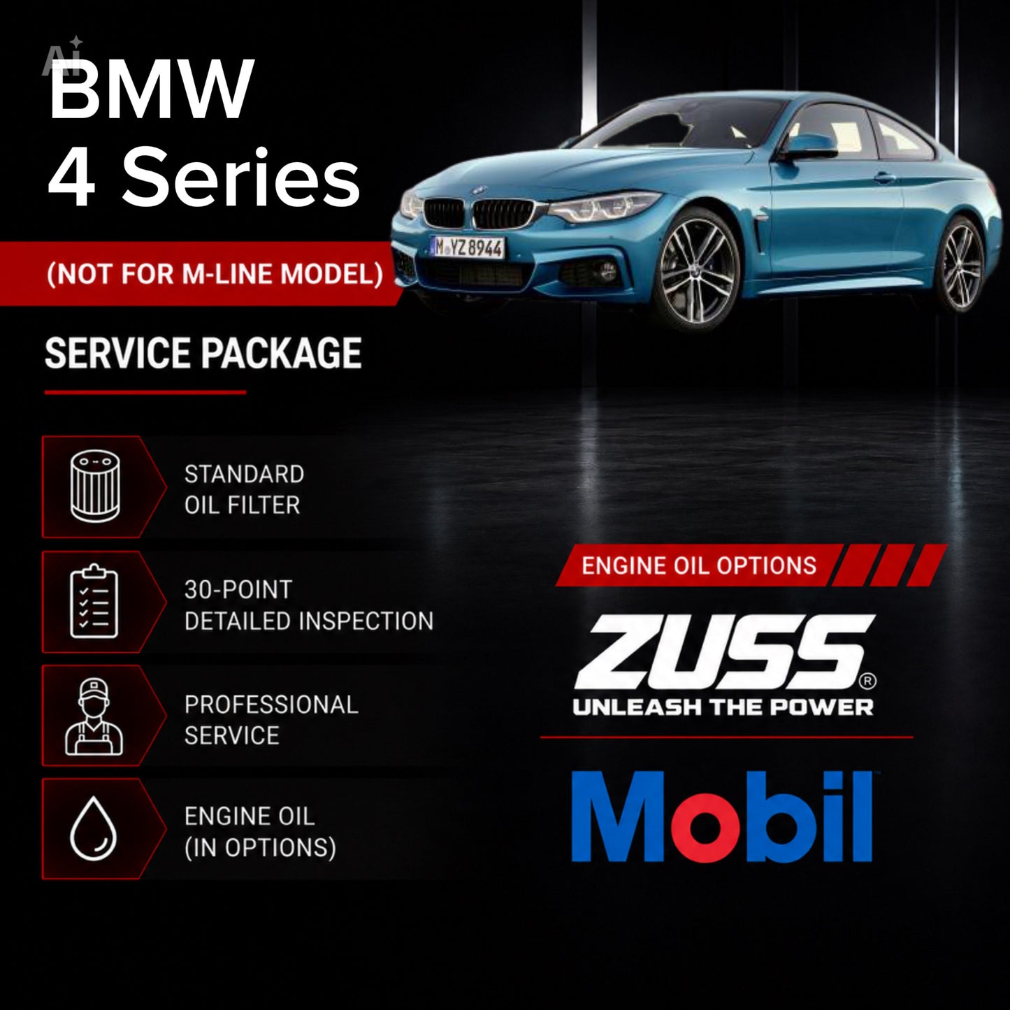 BMW 4 Series Engine Oil Service Package - Include Oil Filter & Labour Fee