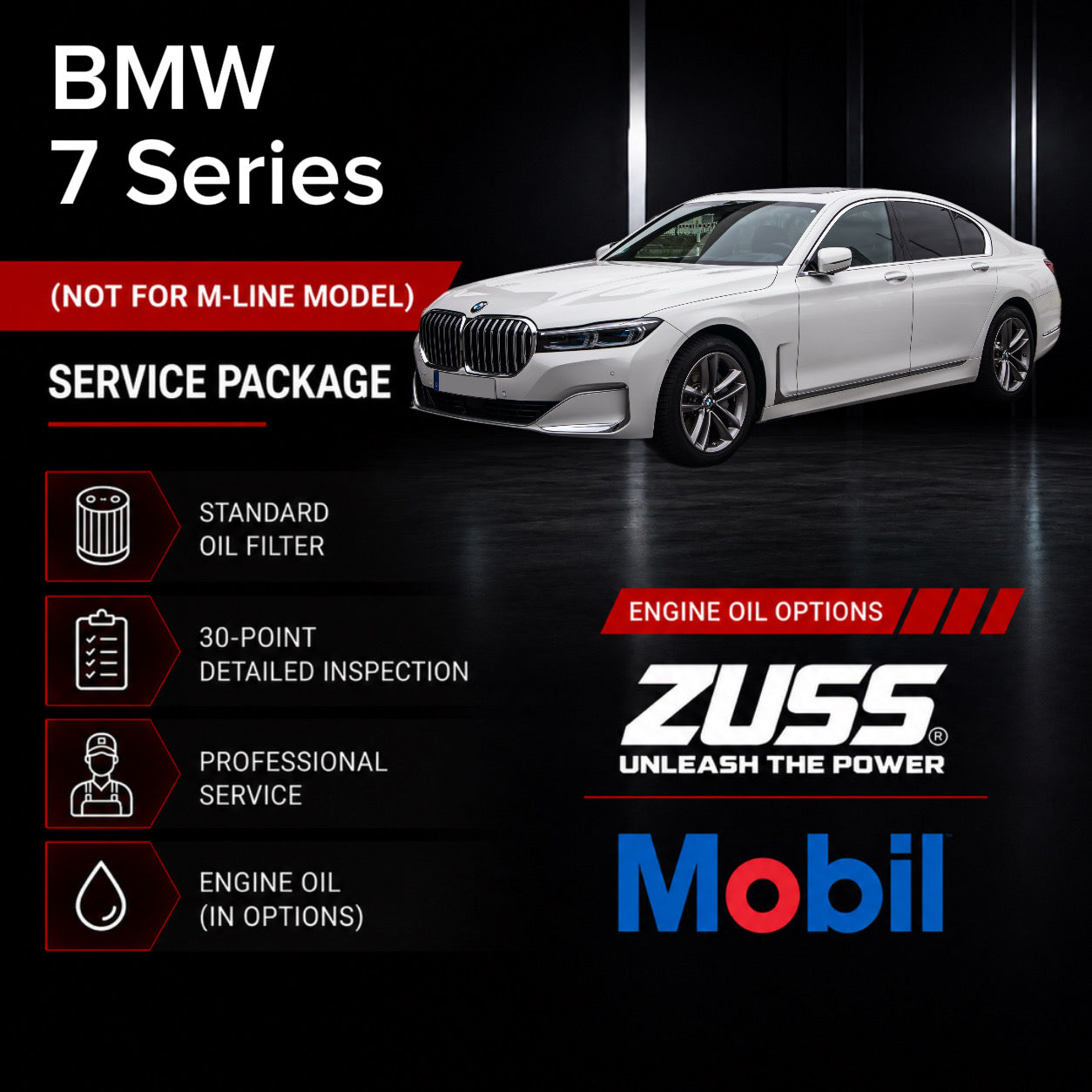 BMW 7 Series Engine Oil Service Package - Include Oil Filter & Labour Fee