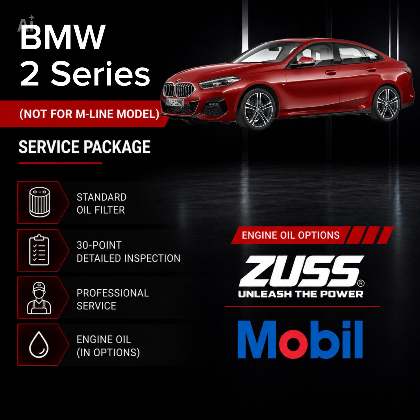BMW 2 Series Engine Oil Service Package - Include Oil Filter & Labour Fee