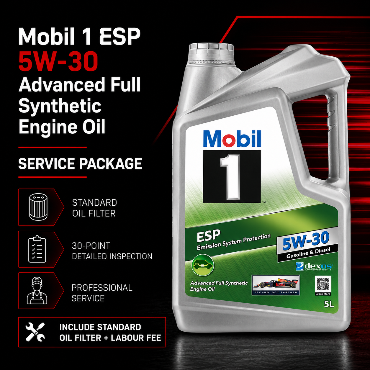 Merc C-Class Engine Oil Service Package - Include Oil Filter & Labour Fee