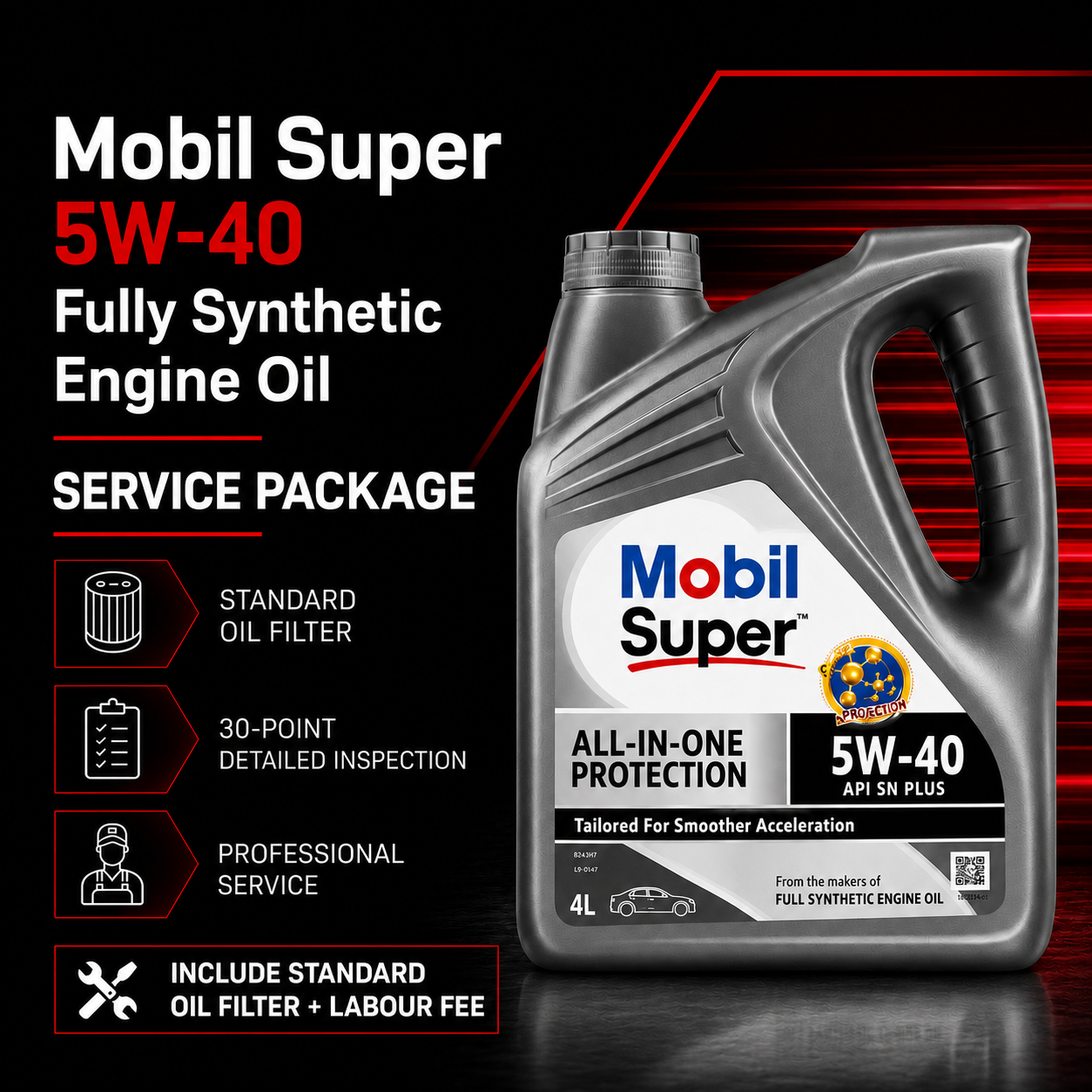 Merc C-Class Engine Oil Service Package - Include Oil Filter & Labour Fee