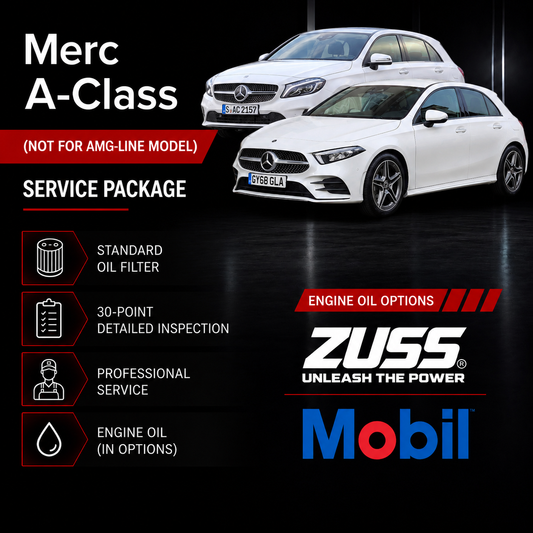 Merc A-Class Engine Oil Service Package - Include Oil Filter & Labour Fee