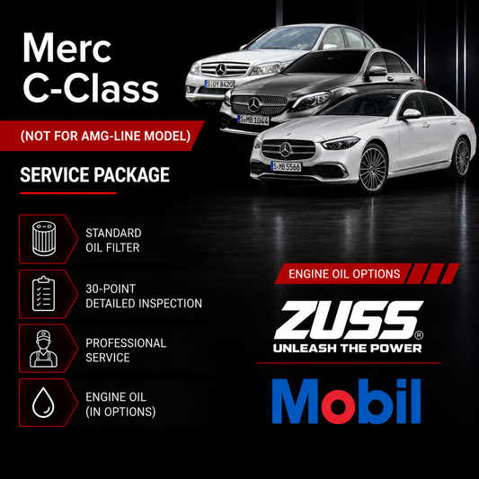 Merc C-Class Engine Oil Service Package - Include Oil Filter & Labour Fee