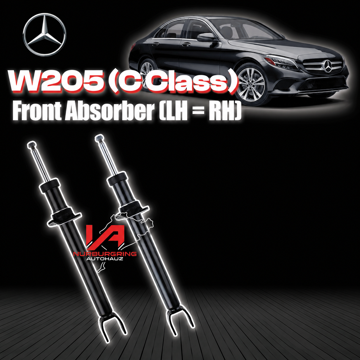 C-Class W205 Front Absorber (LH/RH) Mercedes-Benz - 2pcs