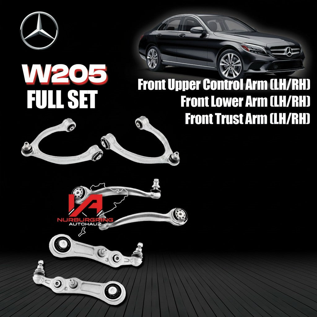 FULL Set - W205 Front Upper Arm/Lower Arm/Trust Arm (LH/RH) Mercedes-Benz