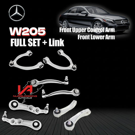 FULL Set & Absorber Link - W205 Front Upper Arm/Lower Arm/Trust Arm (LH/RH) Mercedes-Benz