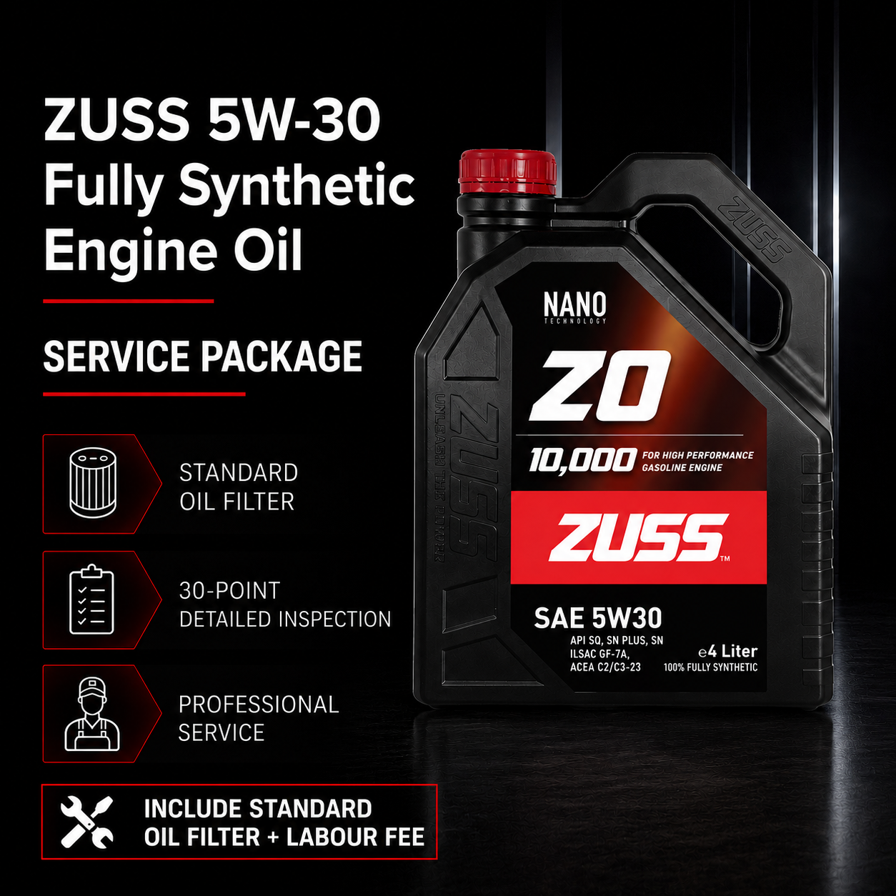 Merc C-Class Engine Oil Service Package - Include Oil Filter & Labour Fee